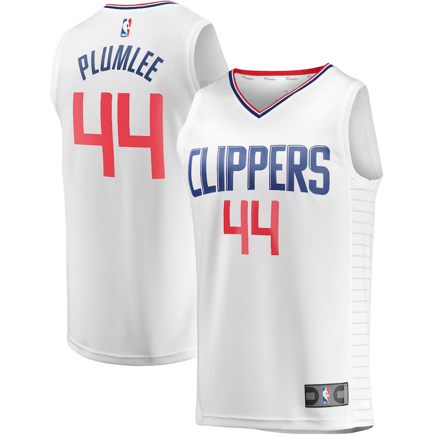 Men Los Angeles Clippers #44 Mason Plumlee Fanatics Branded White Fast Break Player NBA Jersey->youth nba jersey->Youth Jersey